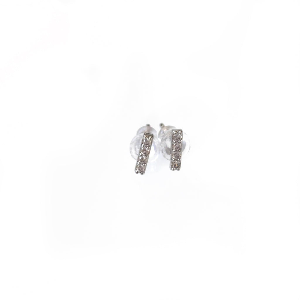 Silver Initial Studs