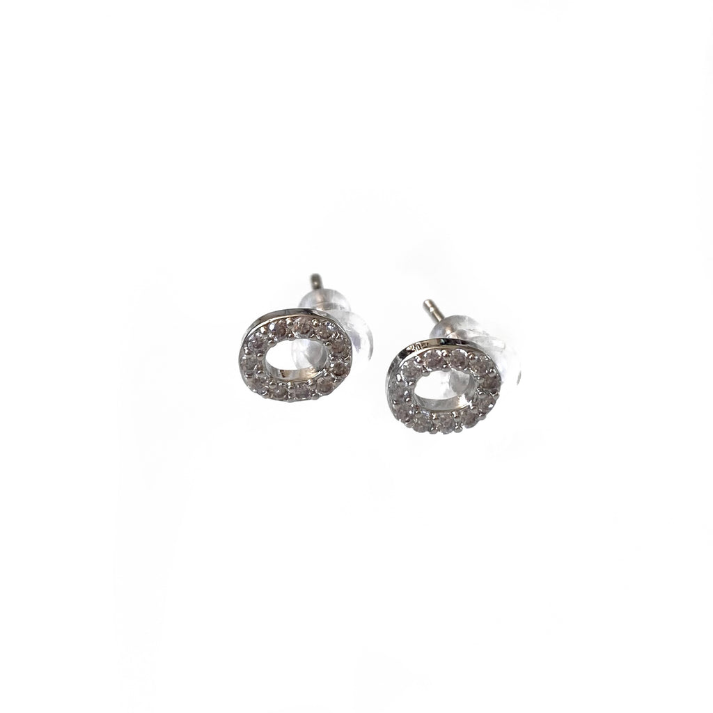 Silver Initial Studs