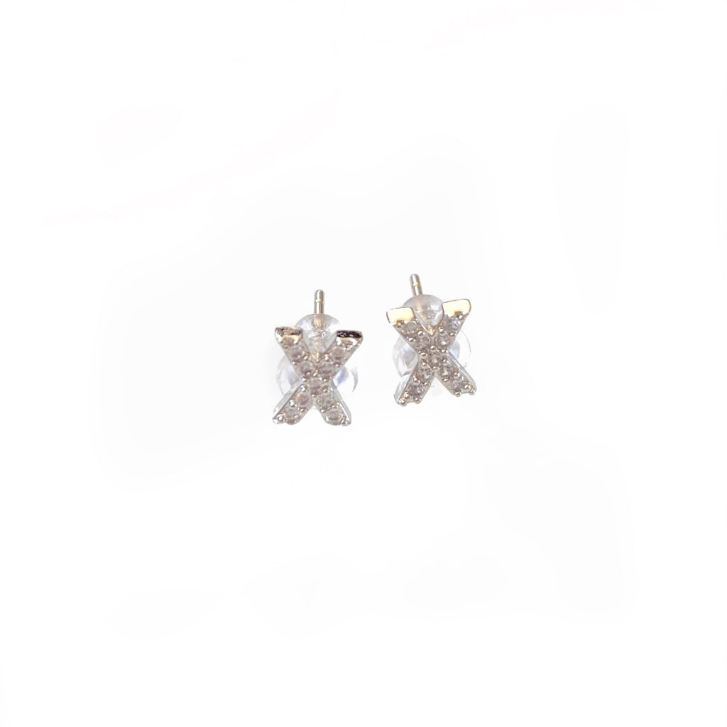 Silver Initial Studs